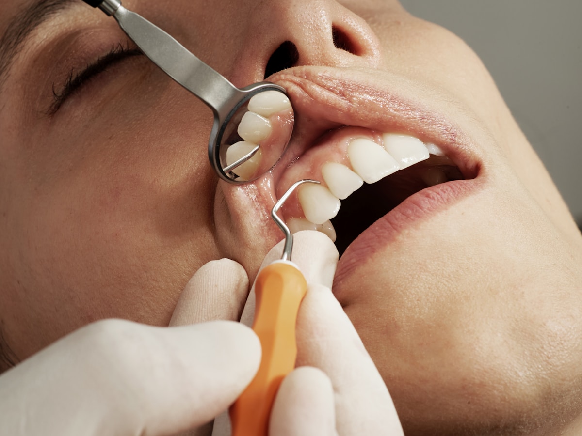 Dental treatment in a clinical setting